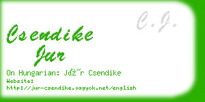 csendike jur business card